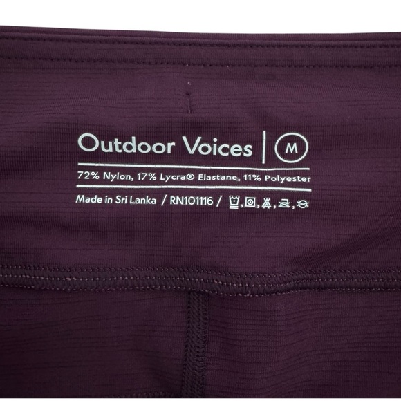 OUTDOOR VOICES Move Free 7/8 Legging Color Block Pinot Kalamata Yoga Pant Medium - Picture 4 of 5
